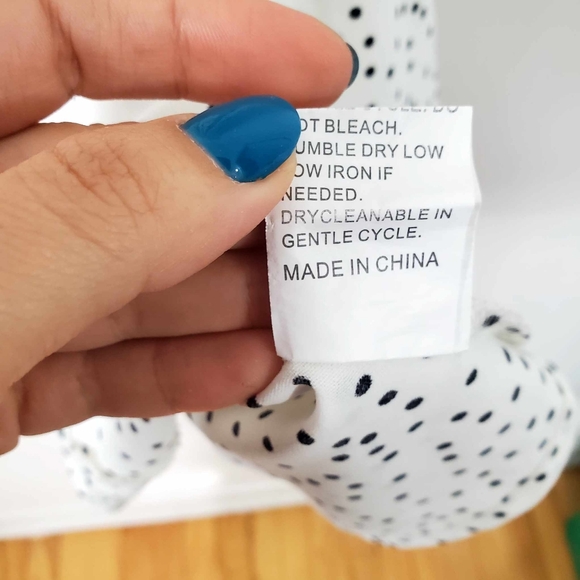 SHEIN Dress Polka Dot White / Black Sz S - Picture 11 of 11